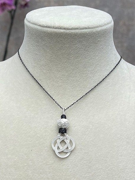 Şems Düğümü Gümüş Kazaziye Kolye