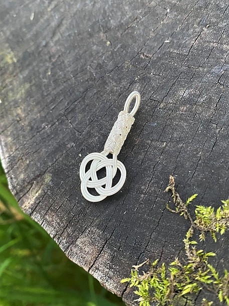 Şems Düğümü Gümüş Kazaziye Kolye Ucu