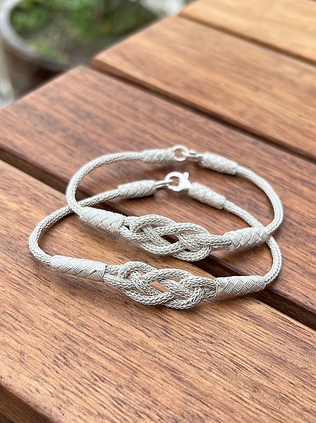 Sevgililer Günü Özel Çiftler Serisi Gümüş Kazaziye Sonsuzluk Bileklik- Biri Size Biri Sevdiğinize