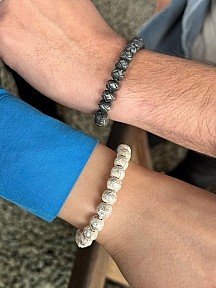 Sevgililer Günü Özel Çiftler Serisi Gümüş Kazaziye Toplu Bileklik - Biri Size Biri Sevdiğinize