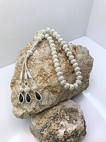 Siyah Zirkon Taşlı Gümüş Kazaziye Tesbih