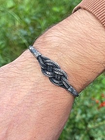 Sonsuzluk Oksitli Gümüş Kazaziye Bileklik