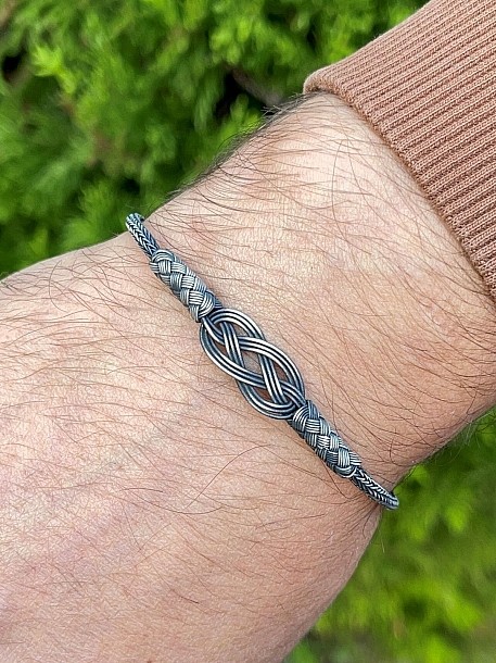 Sonsuzluk Oksitli Gümüş Kazaziye Bileklik