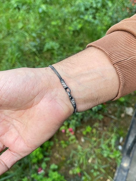 Sonsuzluk Oksitli Gümüş Kazaziye Bileklik