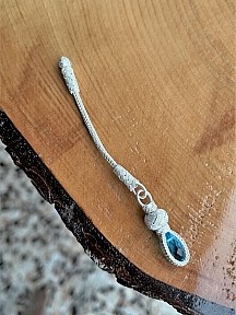 Taşlı Kısa Gümüş Tesbih Püskülü