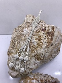 Top Sallantılı Sonsuzluk Üçlü Gümüş Püskül