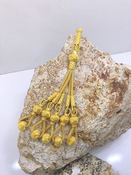 Top Sallantılı Yaldızlı Beşli Püskül