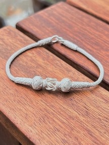 Unisex Gümüş Kazaziye Bileklik