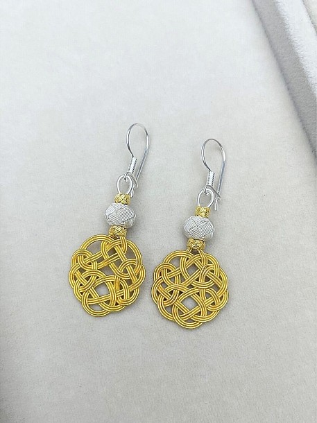 Gümüş Kazaziye Aşk Düğümü Kolye Küpe Set - Set010 Hediyelik Özel Koleksiyon