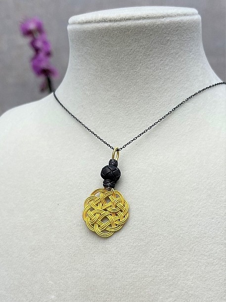 Gümüş Kazaziye Aşk Düğümü Kolye