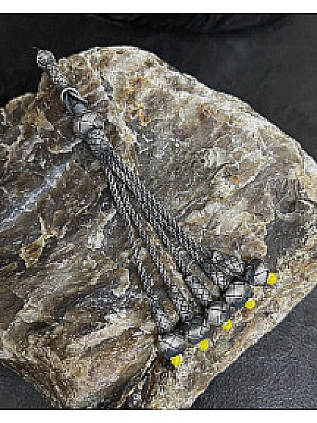 Gümüş Kazaziye Burgu Zincirli Büyük Tespihlere Uygun Beşli Gümüş Tesbih Püskülü