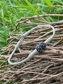 Gümüş Kazaziye Iki Top Detaylı Bileklik Bıl054