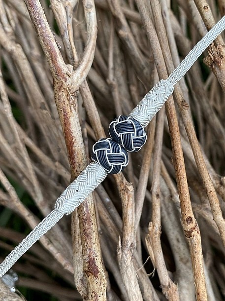 Gümüş Kazaziye Iki Top Detaylı Bileklik Bıl054