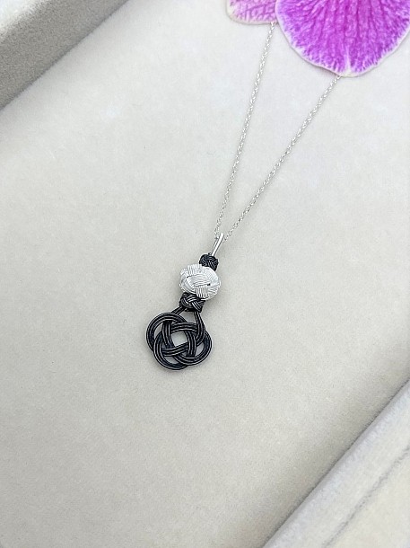 Gümüş Kazaziye Şems Düğümü Kolye Küpe Set - Set09