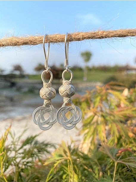 Şems Düğümü Gümüş Küpe